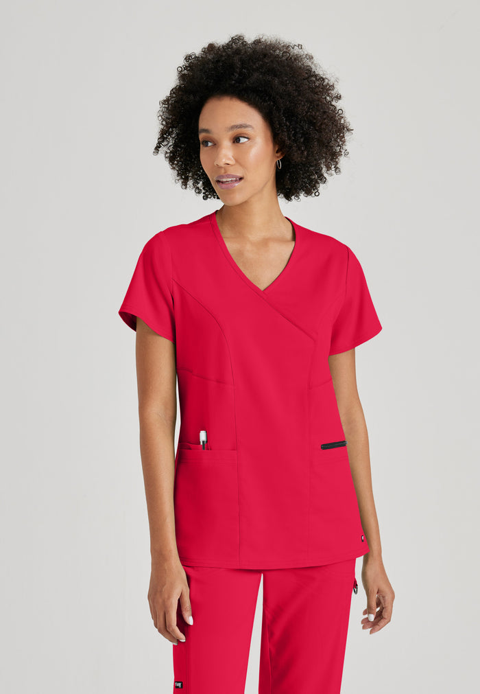 Kim Top - Scarlet Red - Grey's Anatomy Scrubs