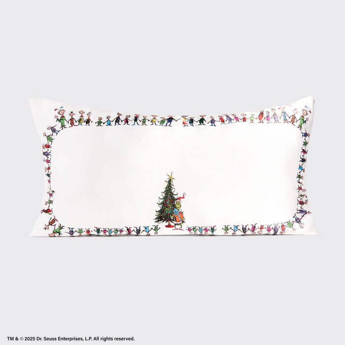 KITSCH The Grinch x Kitsch Satin Pillowcase in Whoville - King