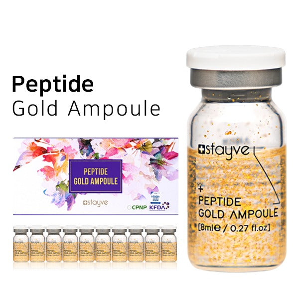 Korean Stayve Peptide Gold Ampoule 8ml 1 vial - Anti-Aging, Hydrating, Youthful Glow Treatment - SD Cosmetics Care
