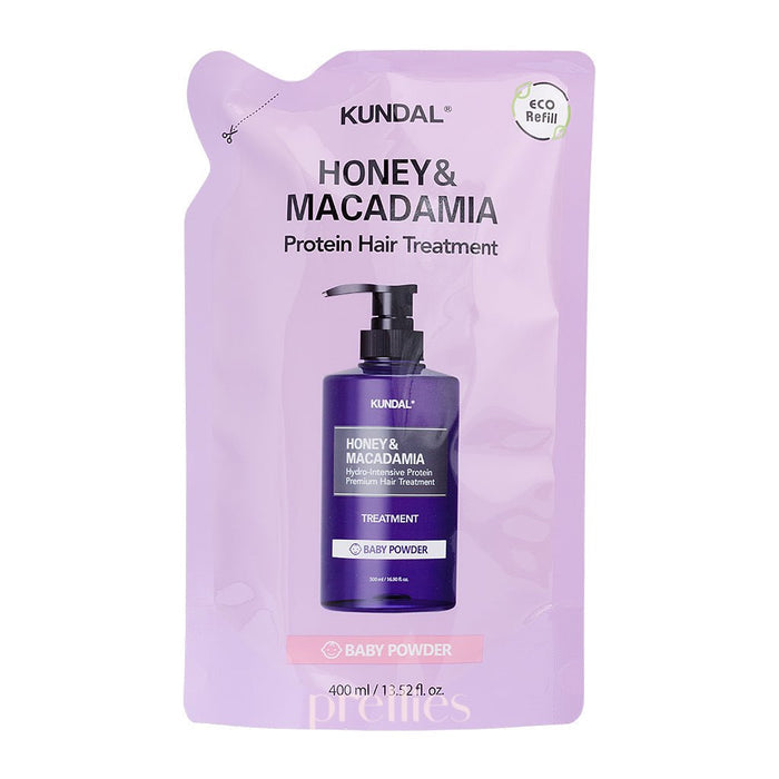 KUNDAL Honey & Macadamia Hair Treatment 400ml - Baby Powder (Refill)