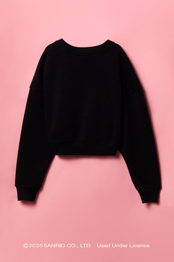 Kuromi™ Girls Embroidered Fleece Sweatshirt
