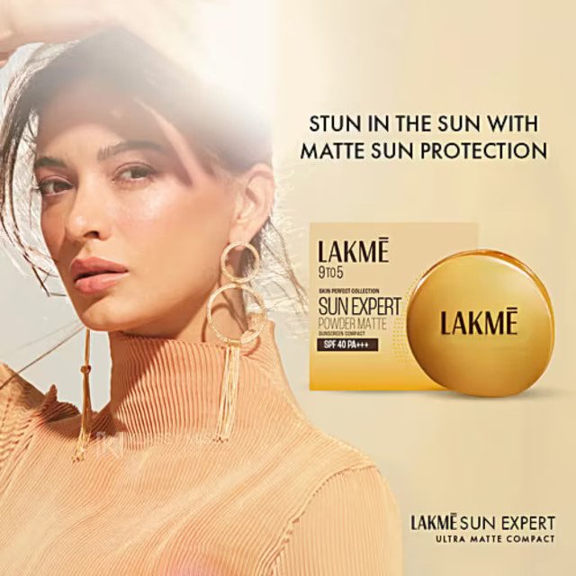 Lakme 9 to 5 Sun Expert Compact Powder Matte Sunscreen SPF 40++ 7g