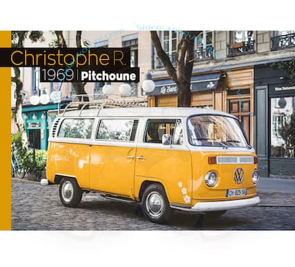 Large VW Bus Coffee Table Book, in French