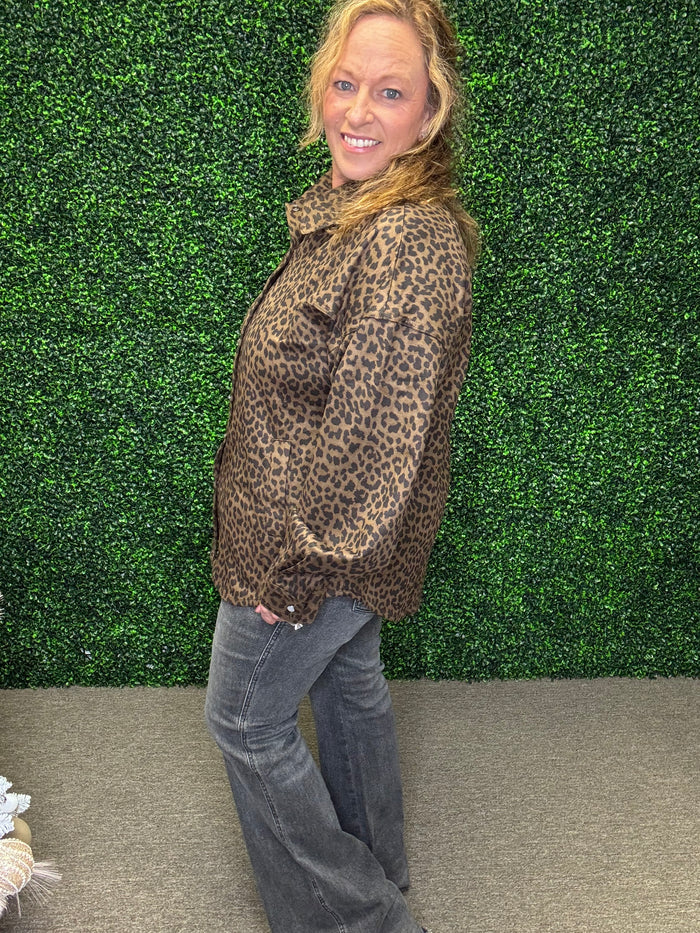 Leopard Button Down Shirt