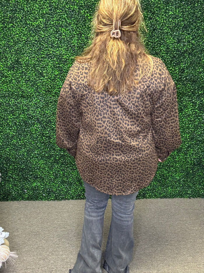 Leopard Button Down Shirt