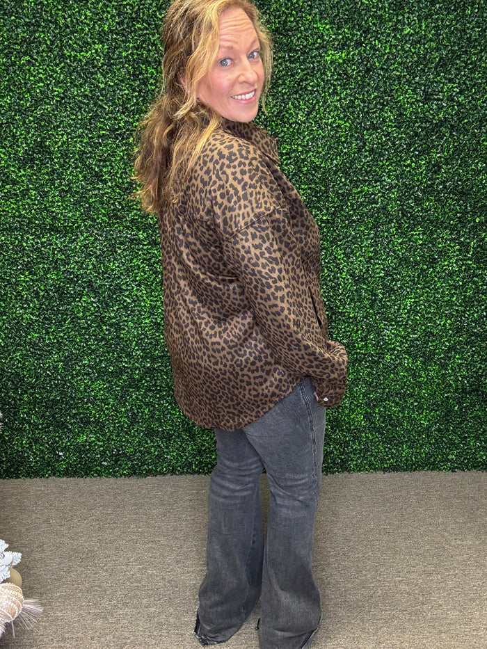 Leopard Button Down Shirt