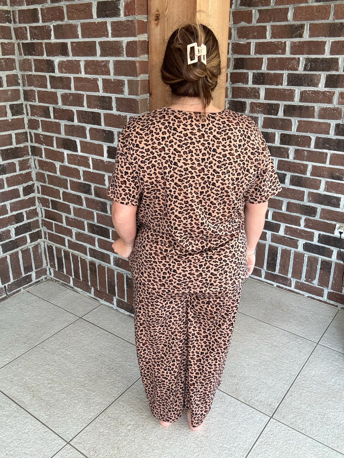 Leopard Garment Washed 2 pc Set