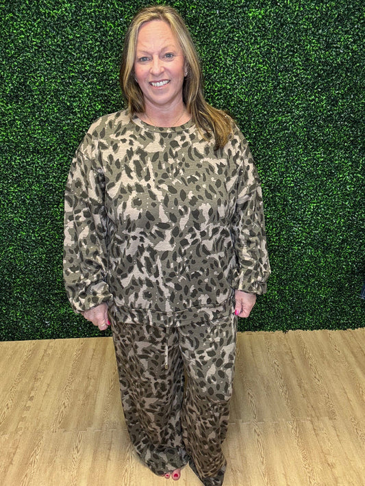 Leopard Print Lounge Set