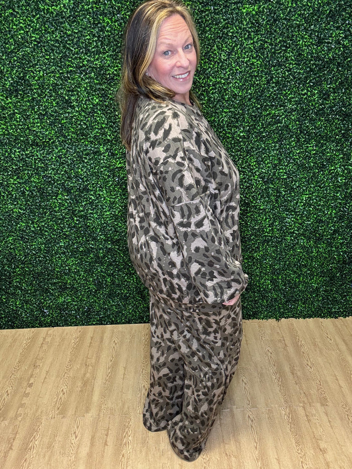 Leopard Print Lounge Set