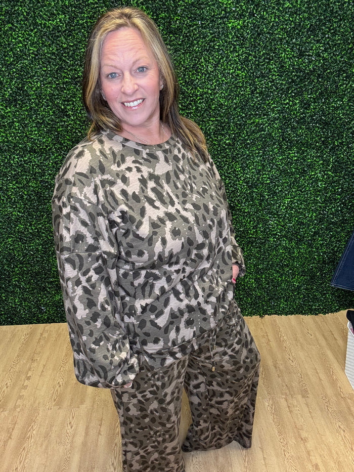 Leopard Print Lounge Set