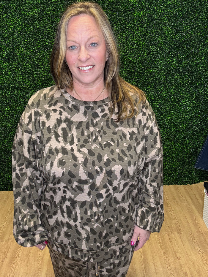 Leopard Print Lounge Set