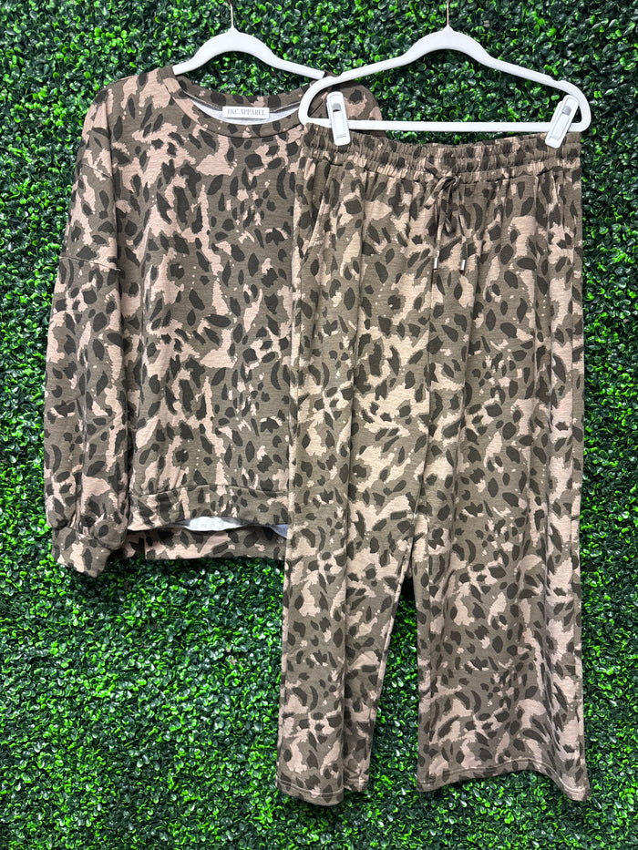 Leopard Print Lounge Set