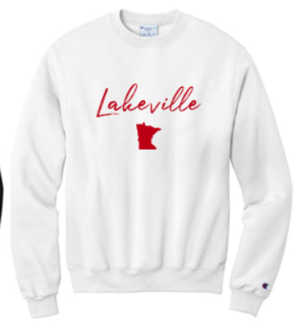 LN GIRLS SWIM & DIVE CHAMPION POWERBLEND CREW - PUFF DESIGN