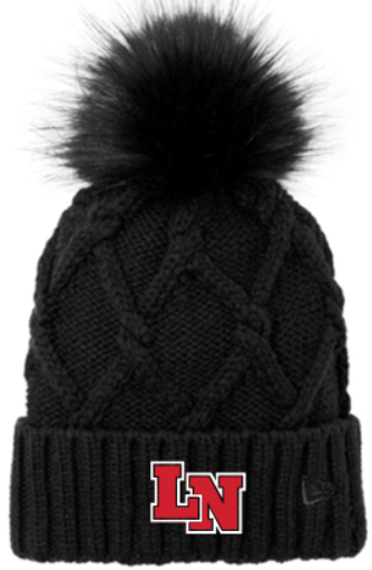LN GIRLS SWIM & DIVE FAUX FUR POM BEANIE