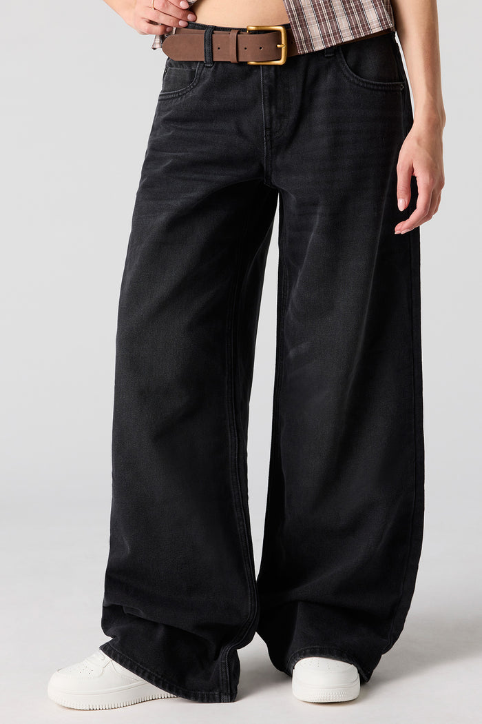 London Low Rise Super Baggy Belted Jean