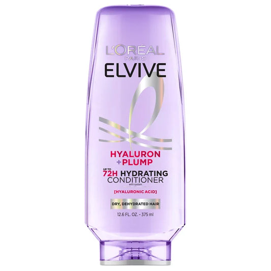 LOREAL PARIS Elvive Hyaluron + Plump 72H Hydrating Conditioner - Hyaluronic Acid  لوريال باريس بلسم مرطب 72 ساعة بحمض الهيالورونيك
