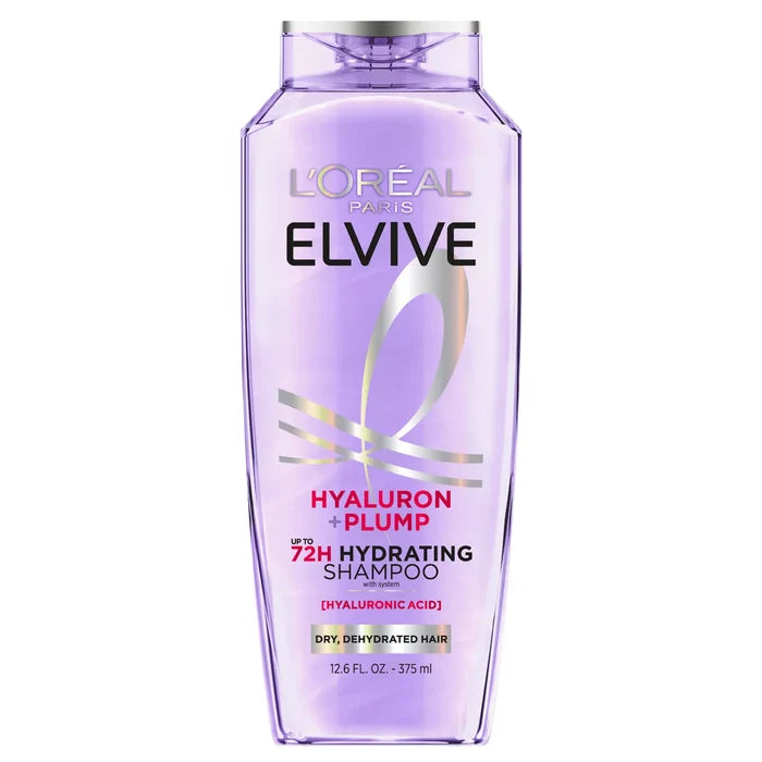 LOREAL PARIS Elvive Hyaluron Plump 72H Hydrating Shampoo - Hyaluronic Acid  شامبو لوريال باريس لترطيب يدوم 72 ساعة بحمض الهيالورونيك