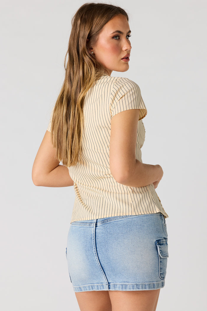 Low Rise Cargo Denim Skort