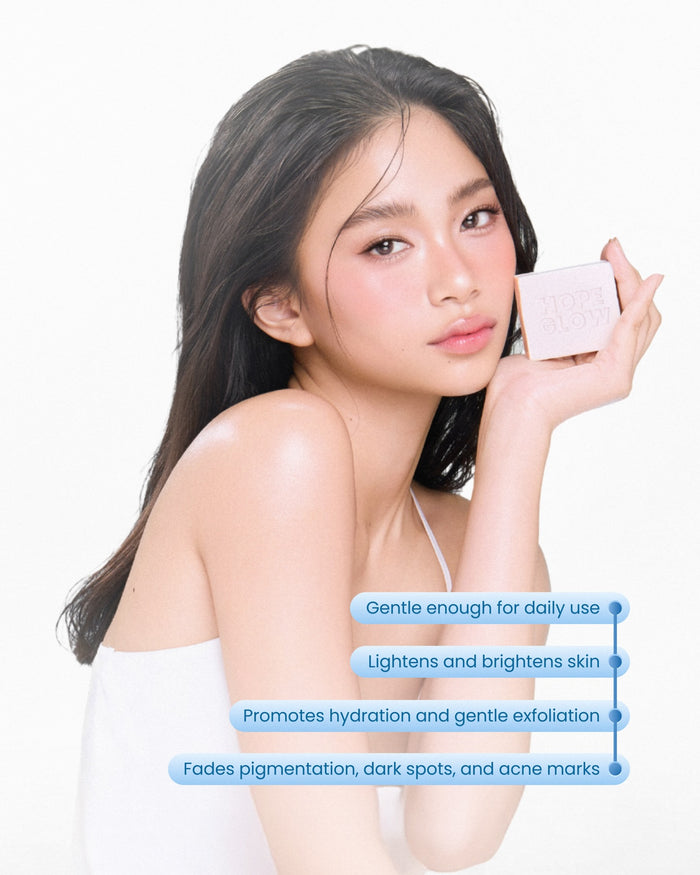 Luna Aura Hope Glow Gentle White Soap - 3 soap per pouch