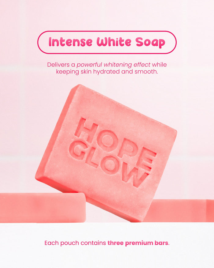 Luna Aura Hope Glow Intense White Soap - 3 soap per pouch
