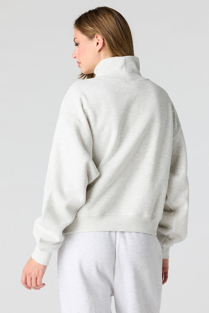 Luxe Fleece Mock Neck Sweatshirt
