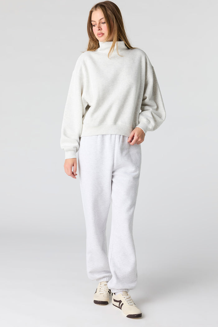 Luxe Fleece Mock Neck Sweatshirt