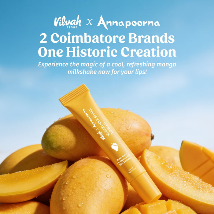 Vilvah X Annapoorna Mango Milkshake Lip Balm