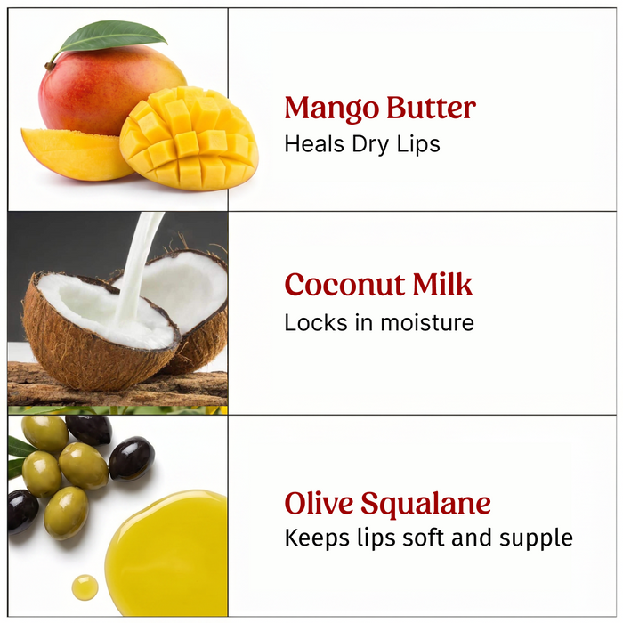 Ingredients of Vilvah Mango Milkshake Lip Balm