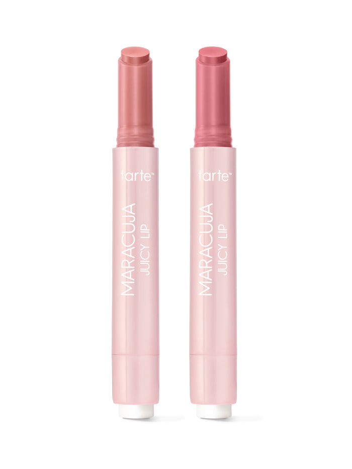Two tarte Maracuja Luscious Lip products on a white background