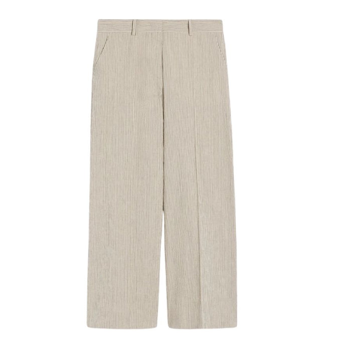 Marina Cotton Blend Seersucker Womens Trousers 2615131062599