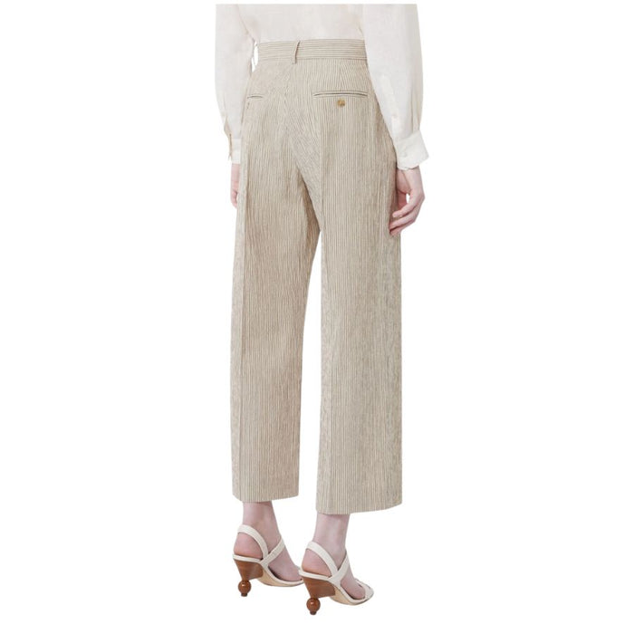 Marina Cotton Blend Seersucker Womens Trousers 2615131062599