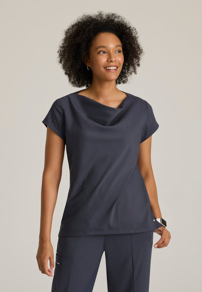 Marisol Top - Steel - Grey's Anatomy Scrubs