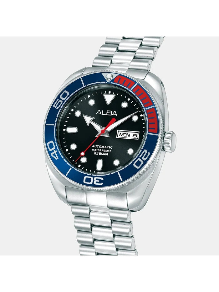 Mechanical Round Black Dial Analog Watch - AL4819X1