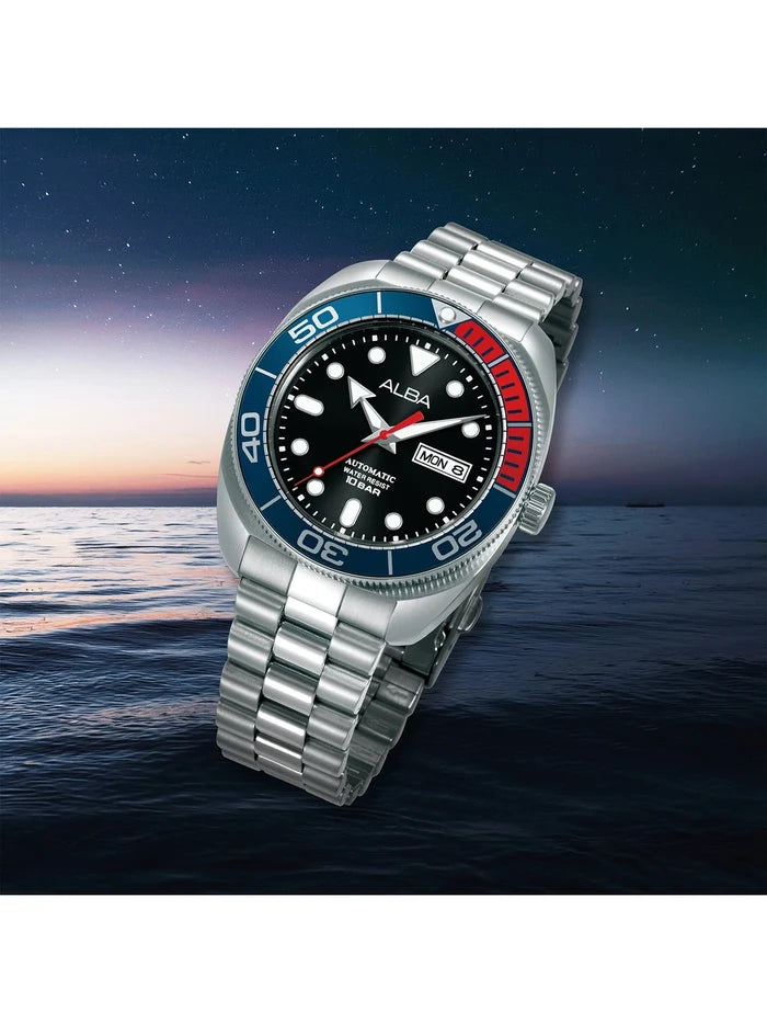 Mechanical Round Black Dial Analog Watch - AL4819X1