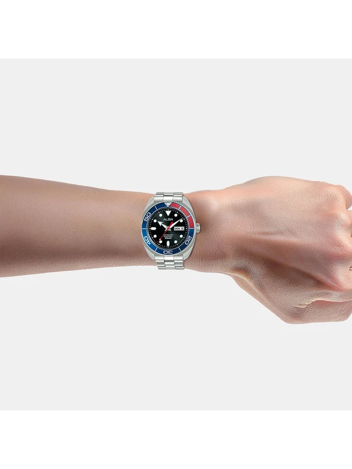 Mechanical Round Black Dial Analog Watch - AL4819X1