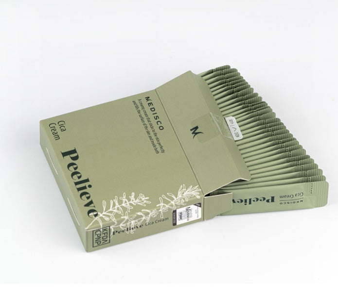 Medisco Peelieve Cica Cream - 5 Packets of Nourishing Skin Regeneration, Anti-Inflammatory Care - SD Cosmetics Care