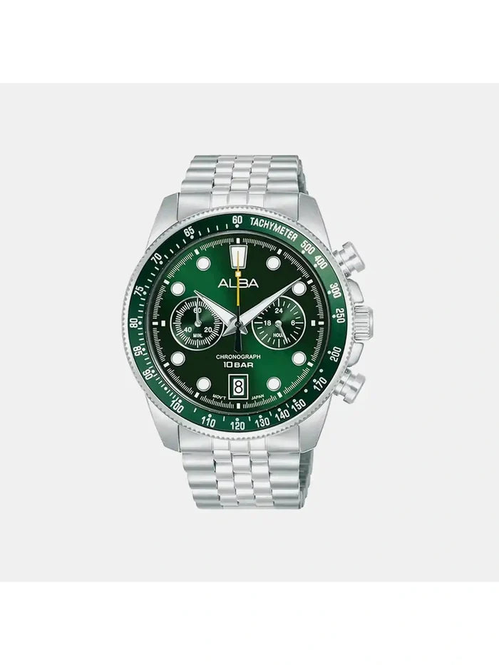 Men Round Green Dial Analog Watch - A4B029X1