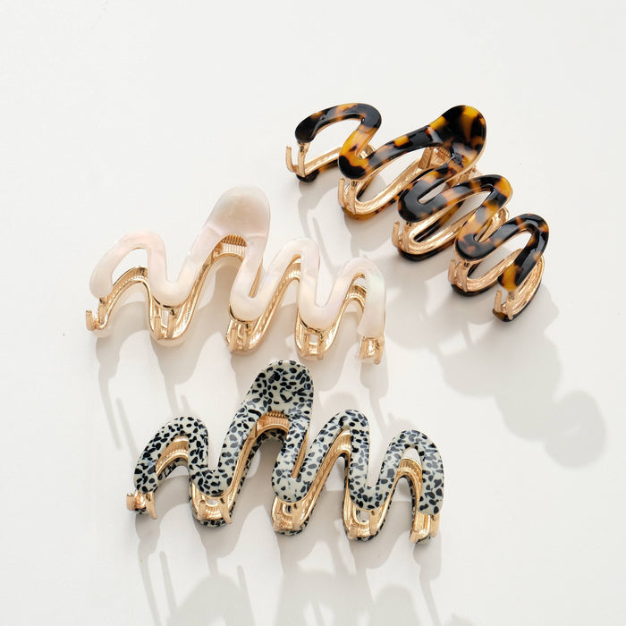 Metal Squiggle Claw Clip - Large