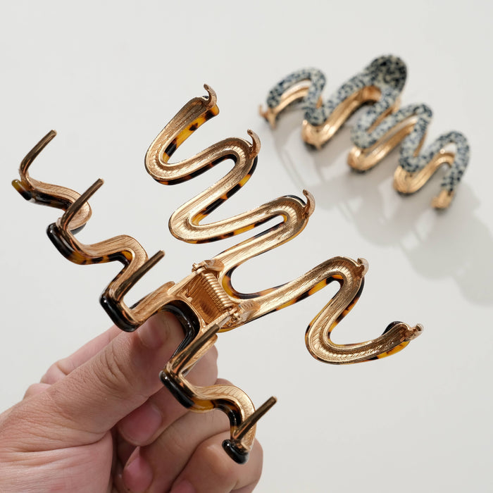 Metal Squiggle Claw Clip - Large