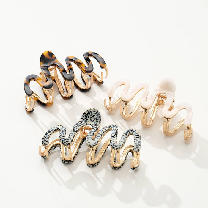 Metal Squiggle Claw Clip - Large