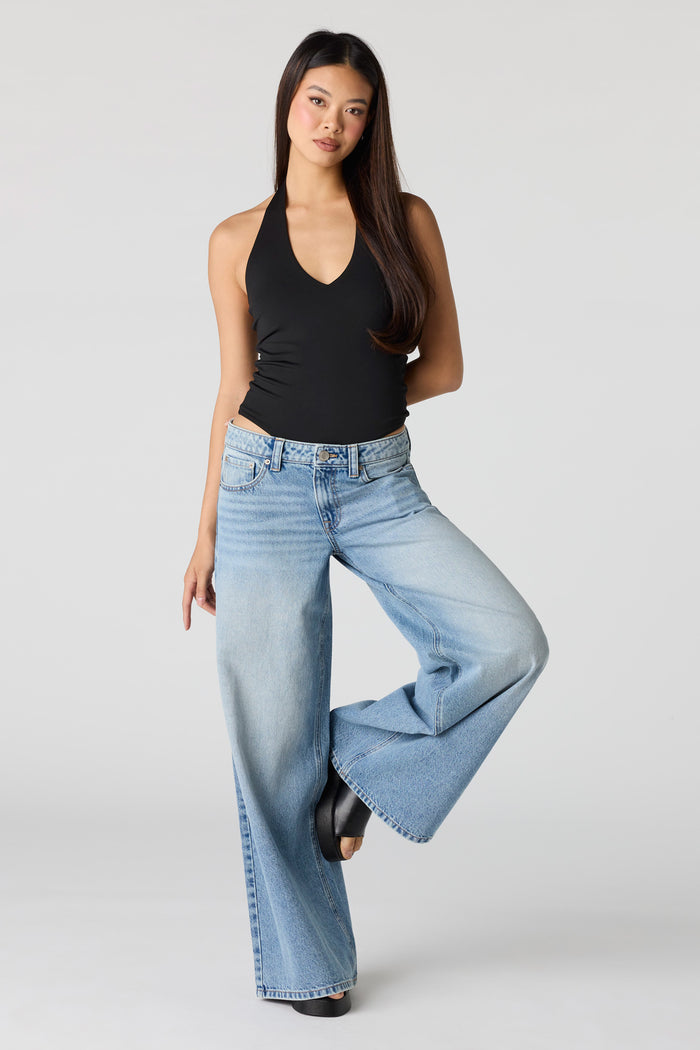 Mid Rise Super Wide Leg Jean