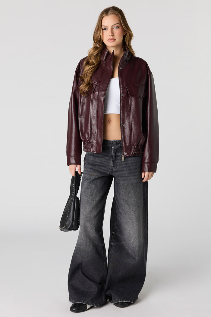 Mid Rise Super Wide Leg Jean