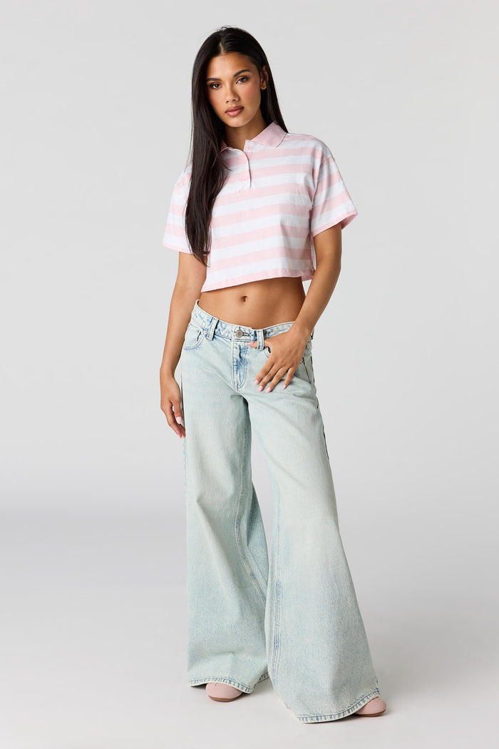 Mid Rise Super Wide Leg Jean