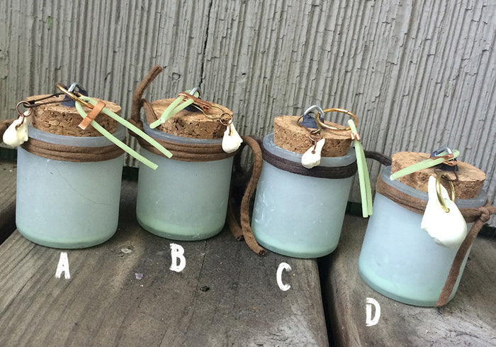 MINI JAR LIGHT- GLOW IN THE DARK, PURPLE LED