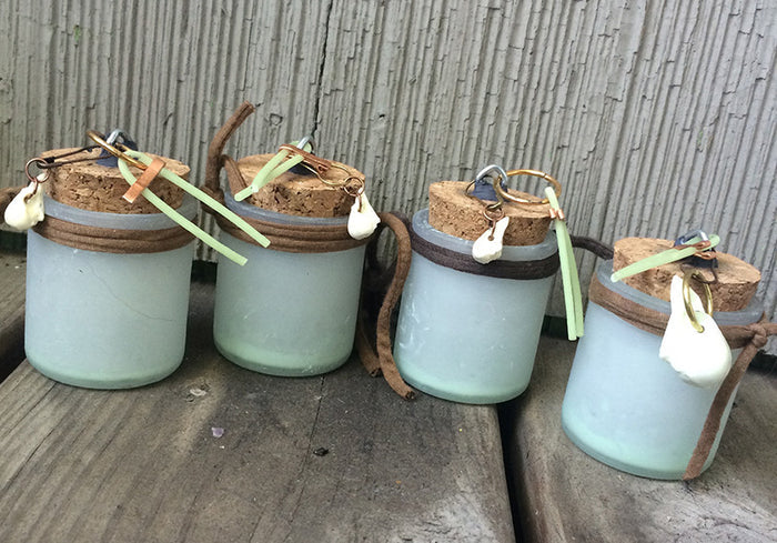 MINI JAR LIGHT- GLOW IN THE DARK, PURPLE LED