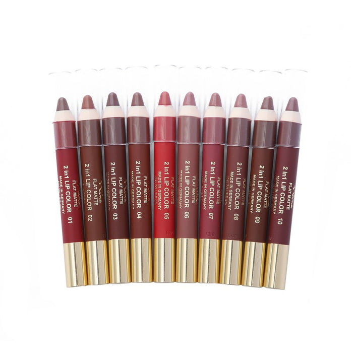Miss and Mrs. Nina Flat Matte 2 in 1 Lip Color 04