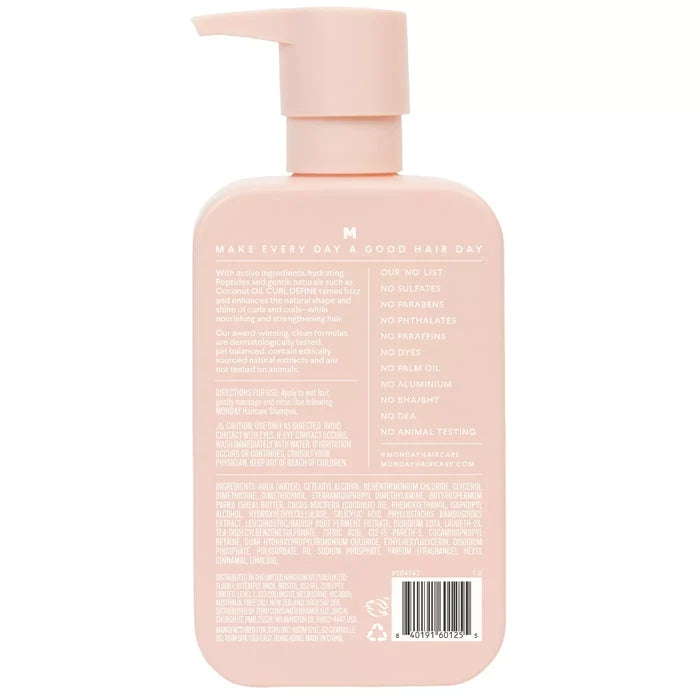 MONDAY Curl Define + Peptides Conditioner - For Curly and Coily Hair  بلسم التجعيدات مع البيبتايد للشعر المجعد والمكور