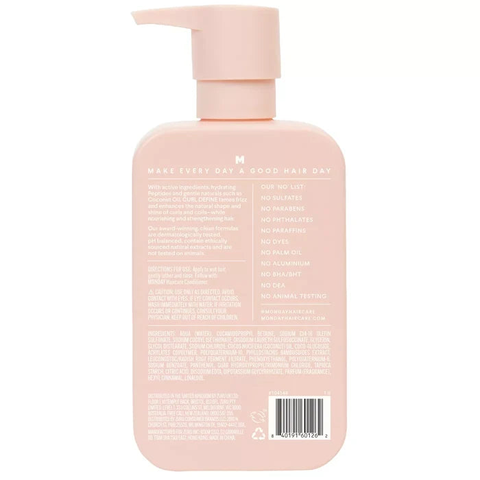 MONDAY Curl Define + Peptides Shampoo - For Curly And Coily Hair  شامبو مونداي كرل ديفاين للشعر الكيرلي والمجعد