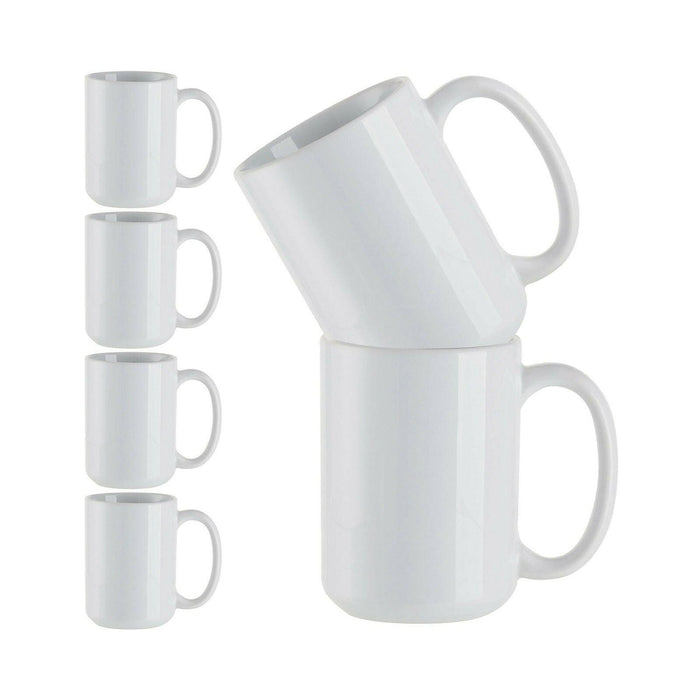 Craft Express 6 Pack 15oz Ceramic Sublimation Mugs.