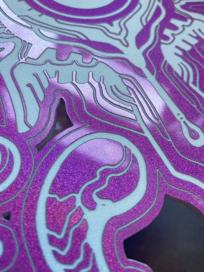 MYSTIC KITTY ACRYLIC GLITTER WALL PANEL